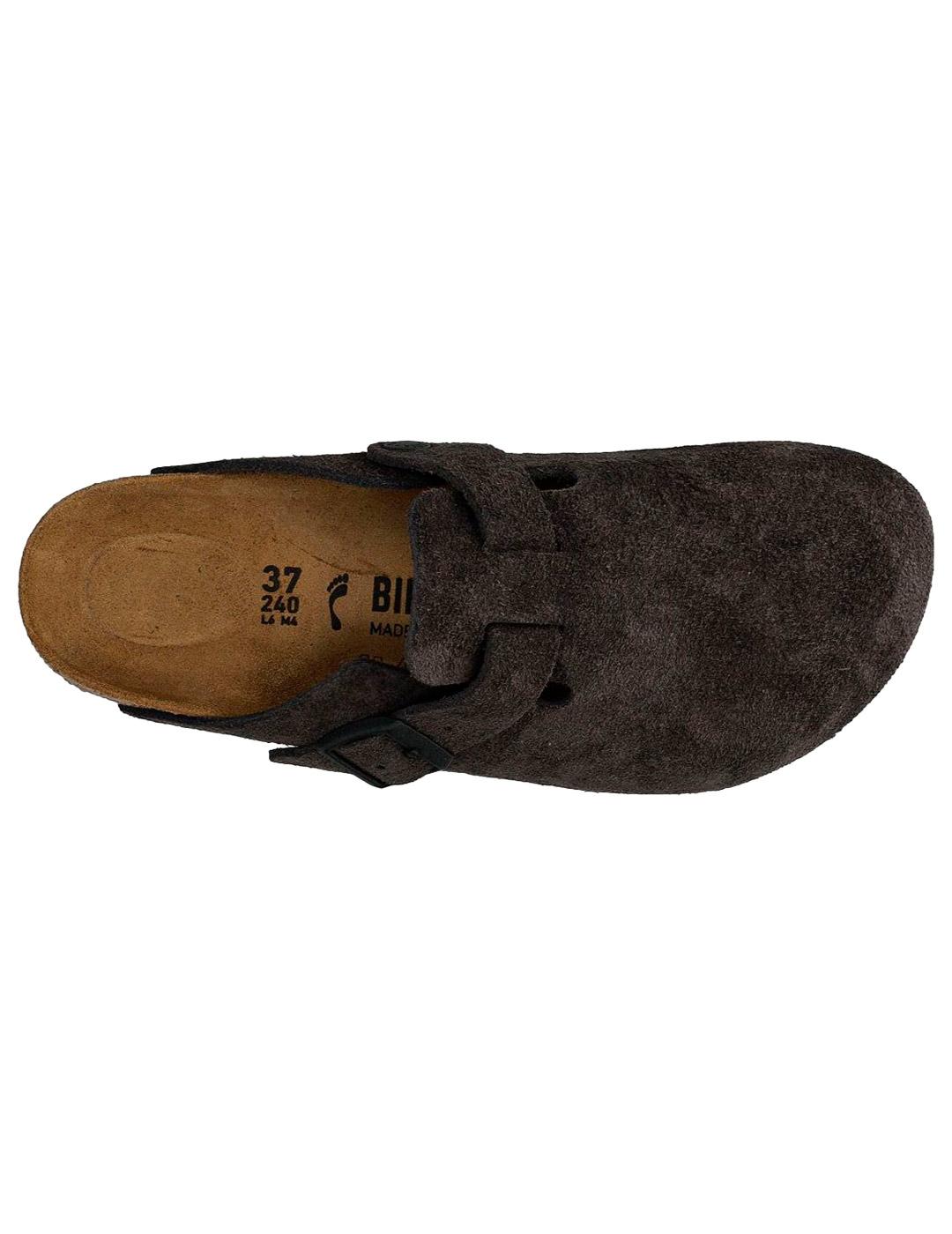 Zuecos Birkenstock Boston Velvet Grey