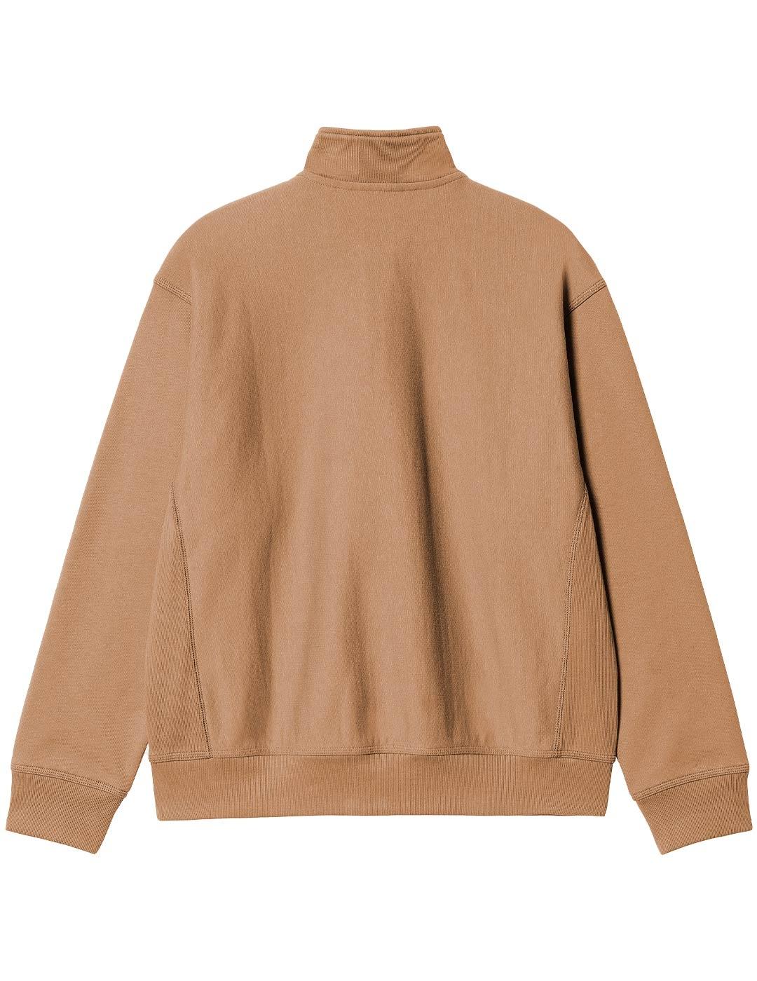 Sudadera Carhartt Wip Half Zip American Script Marrón