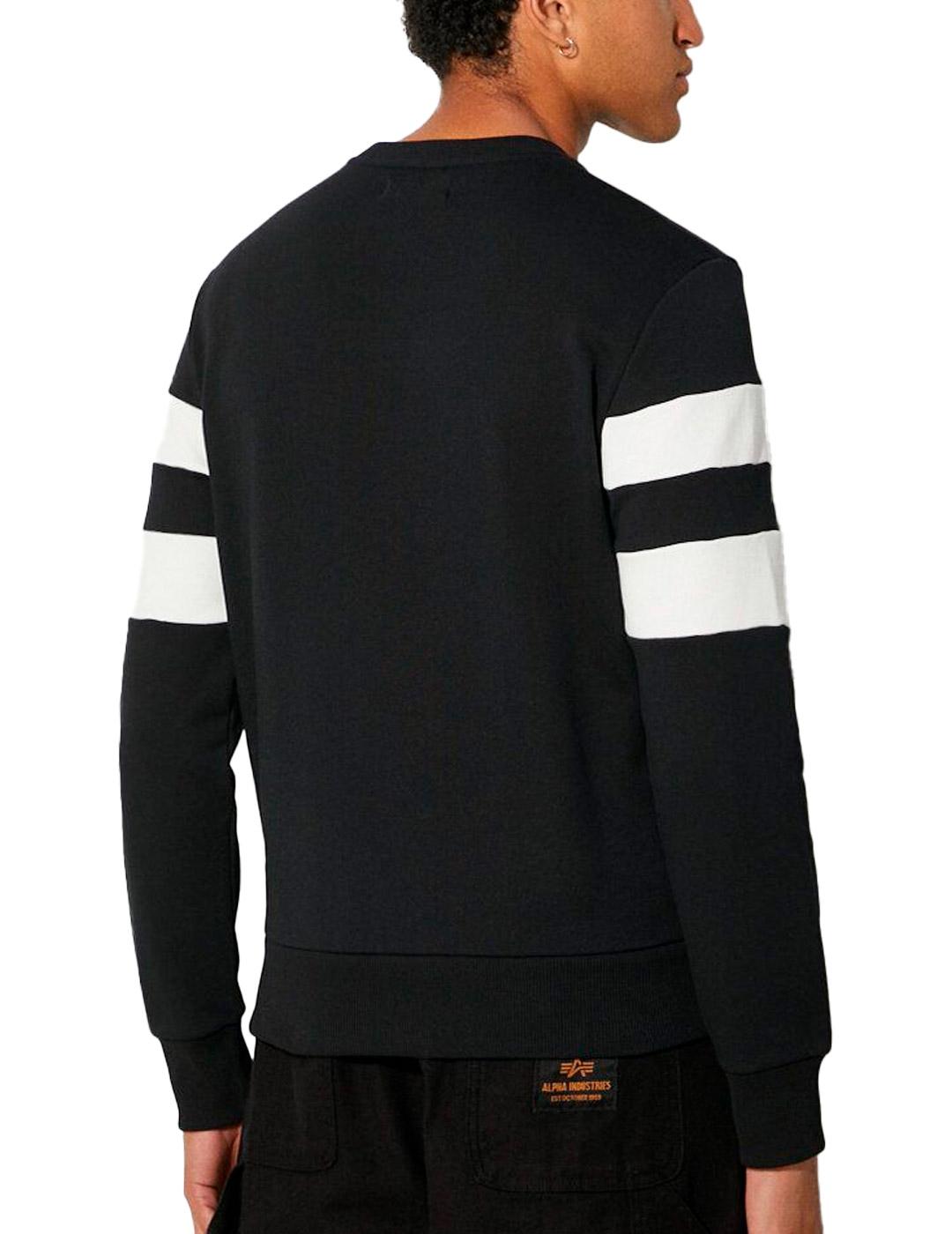 Sudadera Fred Perry Tipped Sleeve Negro