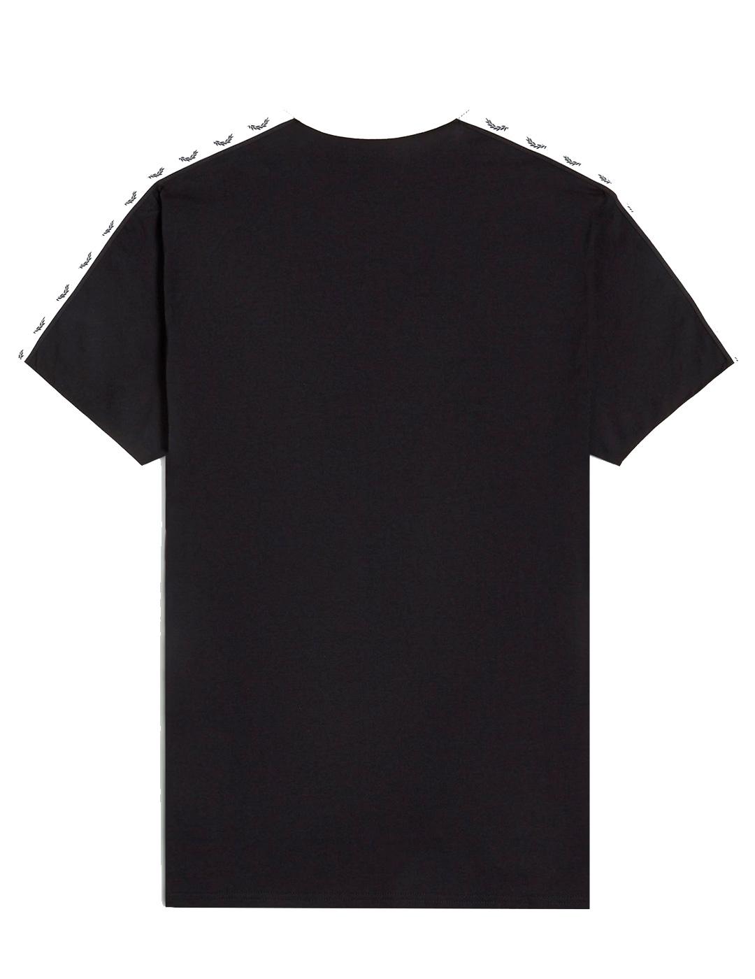 Camiseta Fred Perry Ringer con cinta Negro