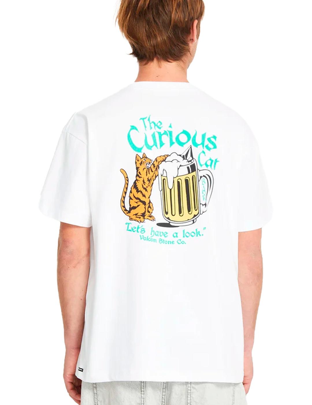 Camiseta Volcom Curious Cat Blanco