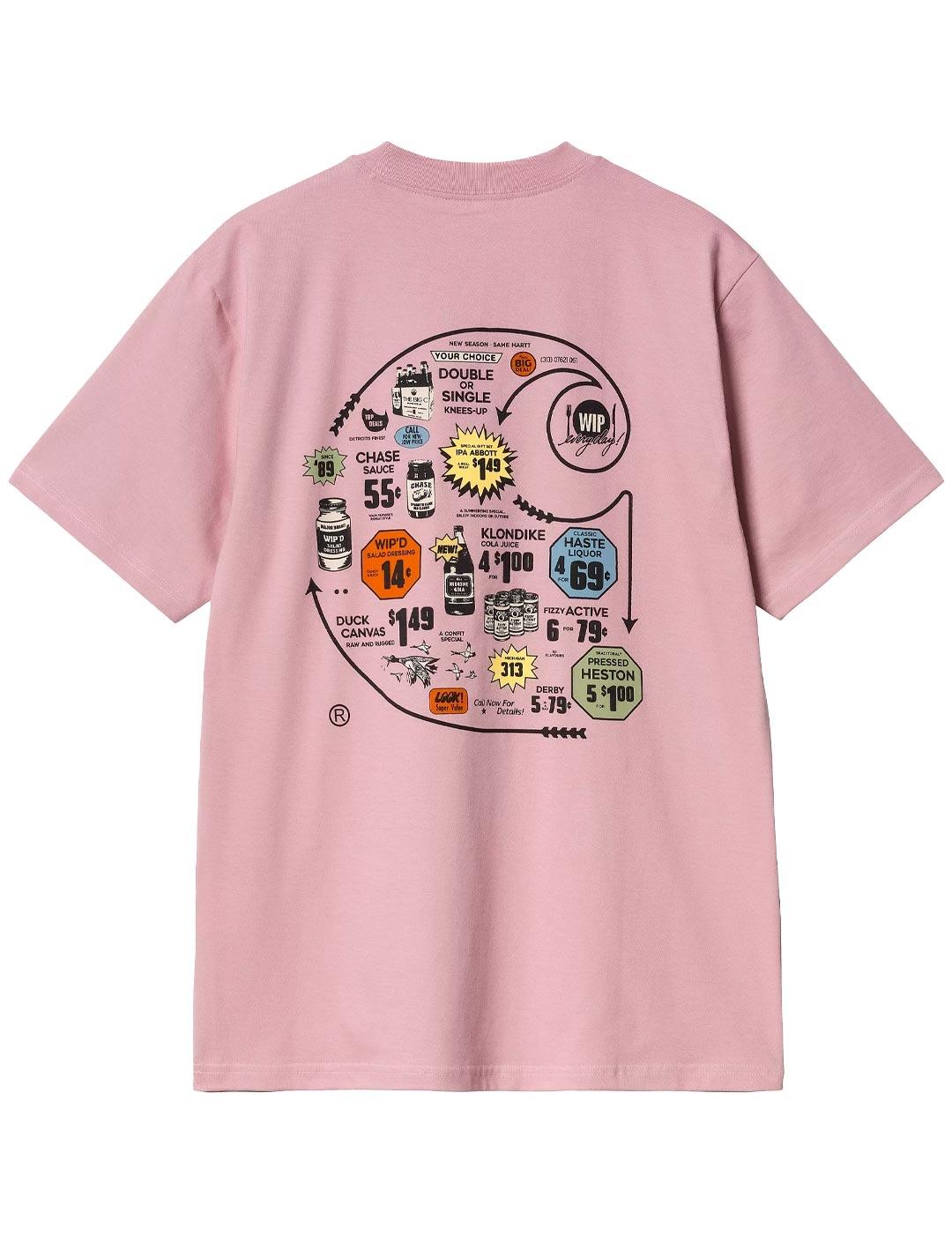 Camiseta Carhartt Wip Catalogue C Rosa